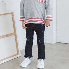 URAVI 女童刷破喇叭牛仔褲 UR71SL422