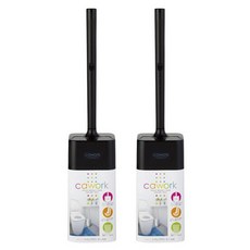 코쿠보 카워크 변기 브러쉬 + 케이스, 블랙(3341), 2세트