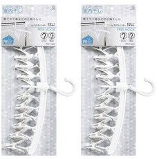 코쿠보 피에이치 회전 가능 십자가형 빨래 집게 12p 옷걸이 KL-075, 2개