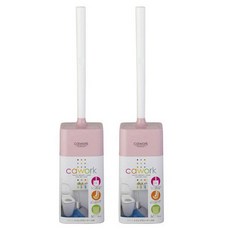 코쿠보 카워크 변기 브러쉬 + 케이스, 핑크(3342), 2세트