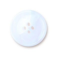 Dongwha Sangga Mall 牛角大衣鈕扣 I-3 25mm, 白色 亮面, 10個