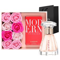 랑방 모던 프린세스 향수 30ml + 플라워 세트 + 쇼핑백, 1세트