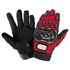 블럭마트 PRO BIKER 오토바이 장갑, 레드