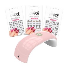 大功率LED美甲燈L2套組, 燈+裝飾貼3p隨機發貨, 1套