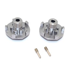 GPM 鋁輪 HEX CLAW 6mm 2p RC 車輪配件套組 RC2628, 灰銀, 1套