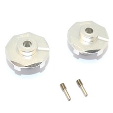 GPM ALUMINIUM WHEEL HEX CLAW 6mm 2p RC 휠 액세서리 세트 RC2629, 실버, 1세트
