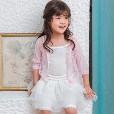 URAVI 女孩童蕾絲開襟外套 UR62JP040