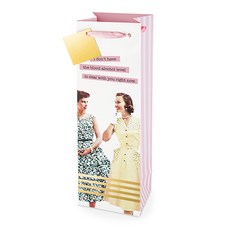 Revel Paper 레트로 우먼 보틀 백 와인케이스, 혼합 색상, 1개