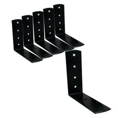 MetalKorea 燕尾架置物架支架 黑色, 6件