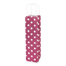 레블페이퍼 화이트 크래프트 보틀 백 와인케이스 750ml, Red + White Dot, 1개