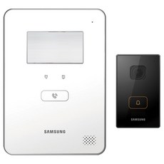SAMSUNG 三星 SDS 類比 4.3吋 彩色超薄可視對講機 白色 SHT-3615ATK + 門鈴 SHT-CN810, SHT-3615ATK(可視對講機), SHT-CN810(門鈴), 2種, 1套