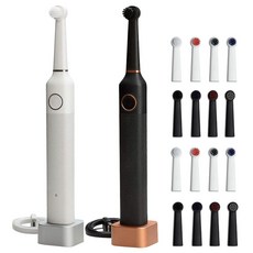 브루조니 월 스트리트 컬렉션 전동칫솔 2p + Mixed 칫솔모 16p, 화이트, 블랙, 1개