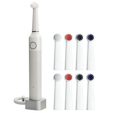 BRUZZONI 華爾街典藏電動牙刷+混合刷頭8p, 白色的