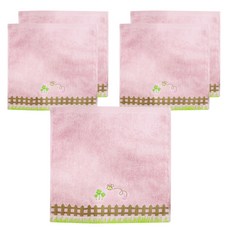 Songwol 松月 蜂蜜圍欄手巾 5p, 粉色的, 1套