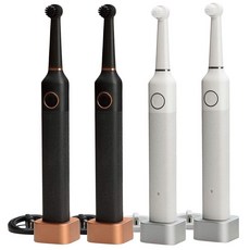 브루조니 전동칫솔 월 스트리트 컬렉션 블랙 2p + 화이트 2p, 블랙, 화이트, 1개