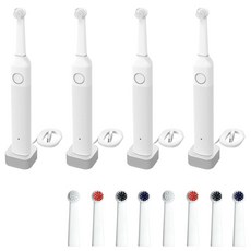 브루조니 월 스트리트 컬렉션 전동칫솔 4p + Mixed 칫솔모 8p, 화이트, 1개
