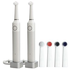BRUZZONI 電動牙刷華爾街系列2p+混合刷頭4p, 白色的