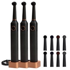 BRUZZONI 華爾街典藏3p電動牙刷+混合刷頭8p, 黑色的