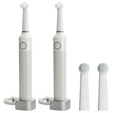 BRUZZONI 華爾街典藏2p電動牙刷+刷頭2p, 白色的