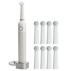 브루조니 전동칫솔 월 스트리트 컬렉션 + 칫솔모 8p, 화이트, 1개