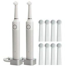 브루조니 월 스트리트 컬렉션 전동칫솔 2p + 칫솔모 8p, 화이트, 1개