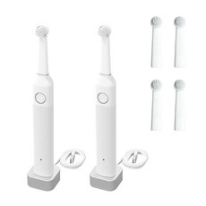 브루조니 전동칫솔 월 스트리트 컬렉션 2p + 칫솔모 4p, 화이트, 1개