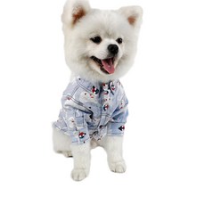 寵物狗亮點精品襯衫, 藍色