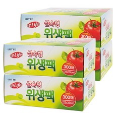 롯데이라이프 식자재 실속형 위생팩 25 x 35cm 300매, 4개