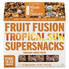 Made In Nature 프룻 퓨전 트로피칼 선 슈퍼스낵, 28g, 5개입