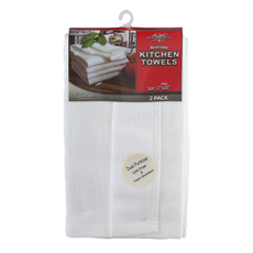 Royal Crest 리버서블 키친 타월 행주 43.2 x 50.8cm, Solid White, 2개