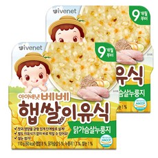 아이배냇 베베 햅쌀 이유식 레토르트이유식, 닭가슴살 누룽지, 2개