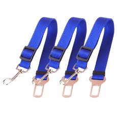 아리코 차량용 애견 안전벨트, 블루, 3개