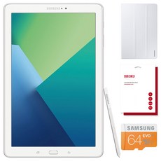 삼성 갤럭시탭A6 10.1 With s-pen 태블릿PC SM-P580, 갤럭시 탭 A6 10.1 WIFI 32GB 화이트 + 북커버 화이트 + 메모리카드 64GB + 액정보호필름, 1세트, 96GB