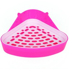 바이셀 토끼 & 기니피그 화장실 케이지용 삼각, 핑크, 1개