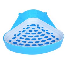 바이셀 토끼 & 기니피그 화장실 케이지용 삼각, 블루, 1개