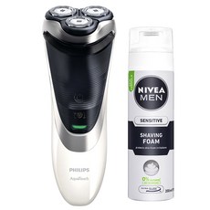 필립스 아쿠아터치 전기면도기 AT894 + 니베아 포멘 센시티브 쉐이빙 폼, 2종, 1세트