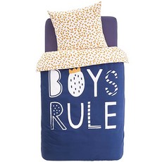 라흐두뜨 아동 그래픽 이불 커버 F687519, navy blue printed