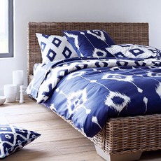La Redoute 圖騰印花被單 F663476, 藍色 + 白色