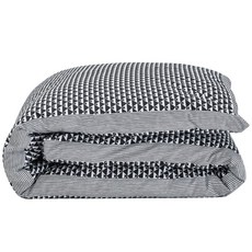 La Redoute 三角形圖案精梳純棉被套 F662704, Black/Blue