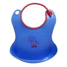 fisher-price 費雪 軟式防水圍兜, 藍色, 1入