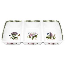 PORTmeIRION 波特玫琳恩 Botanic Garden特大長方形三格盤, 1個, 混色