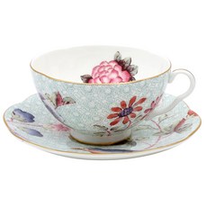 웨지우드 쿠쿠티스토리 티컵 + 소서 5C1068051, 그린, 1세트