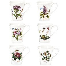 PORTmeIRION 波特玫琳恩 Botanic Garden 方形馬克杯 6入, 1套, 混合色