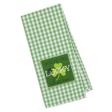 Design Imports 러키 참 임벨리쉬드 디쉬타월 키친크로스 45.7 x 71.1cm, 혼합 색상, 1개