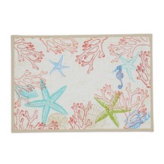 Design Imports 라군 프린티드 식탁매트/테이블매트, 혼합 색상, 33.02 x 48.26cm, 1개
