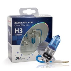 EXCELITE 水晶白光超級鹵素燈泡 2入, H3, H3, 2個