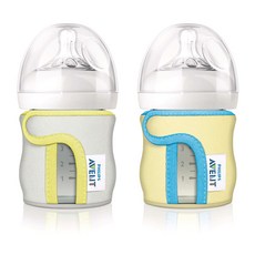 PHILIPS AVENT 新安怡 玻璃奶瓶套 SCF675/01 120ml, 隨機出貨, 1組