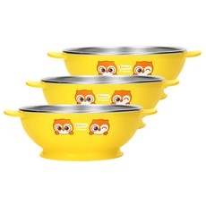 Edison 愛迪生 Friends系列防滑不鏽鋼碗, 黃色, 3入