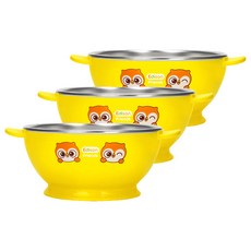 Edison 愛迪生 Friends系列防滑不鏽鋼碗, 貓頭鷹, 3入