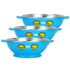Edison 愛迪生 Friends系列防滑不鏽鋼碗, 藍色, 3入